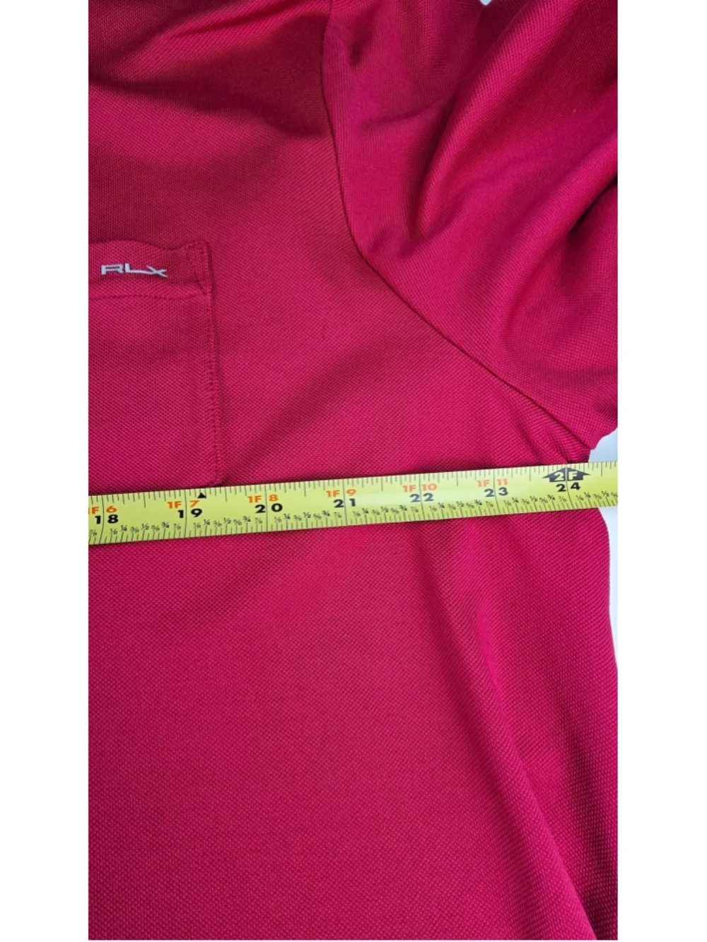 RLX Ralph Lauren Mens XL Red Stretch Golf Polo Shirt Pocket Performance